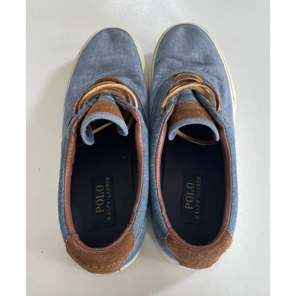 Polo Ralph Lauren Vaughn Saddle Denim Size US 8 D Men's Casual Shoes